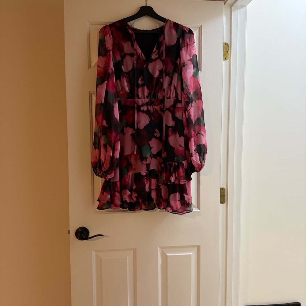 Ted Baker Petal Print LS Dress size 2
